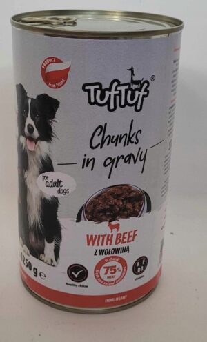 Bult Tuf Tuf kawałki mięsne z wołowiną mokra karma dla psa puszka 1250g