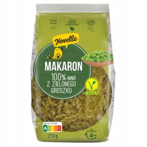 Makaron warzywny z zielonego groszku świderki Novelle 250g