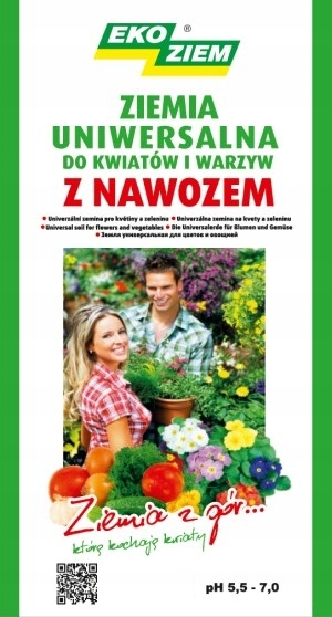 Ziemia uniwersalna Eko-Ziem 5,5-7,0 pH 80 l z NAWOZEM
